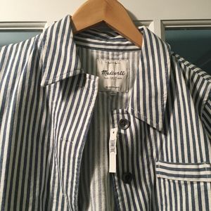 Madewell Poppy Railroad Stripe Jacket M